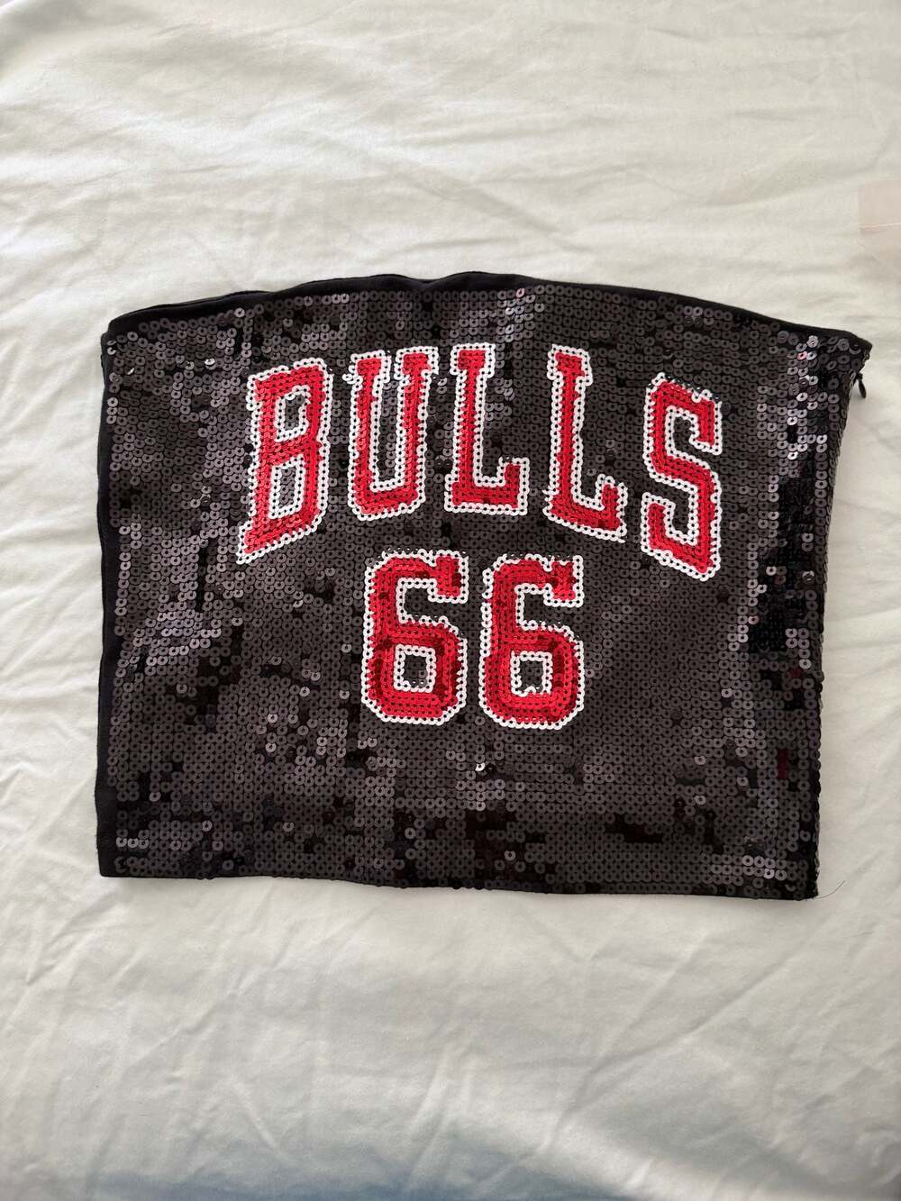 Ultra Game NBA Chicago Bulls Sequined Tube Top Size Small